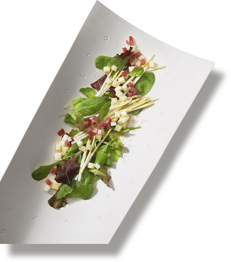 Insalata di asparagi, Asiago Fresco DOP e Speck Alto-Adige IGP
